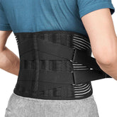 Back Braces for Lower Back Pain Relief with 6 Stays, Breathable Back Support Belt for Men/Women for work , Anti-skid lumbar support belt with 16-hole Mesh for sciatica - FREETOO