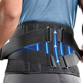 Air Mesh Back Brace for Men Women Lower Back Pain Relief with 7 Stays, Adjustable Back Support Belt for Work, Anti-skid Lumbar Support for Sciatica Scoliosis - FREETOO