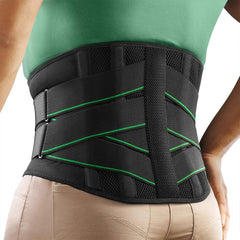 FREETOO Back Brace for Lower Back Pain, Breathable Back Support Belt with Soft Pad for Men/Women for Work, Lightweight Non-Slip Lumbar Support for Sciatica, Herniated Disc - FREETOO
