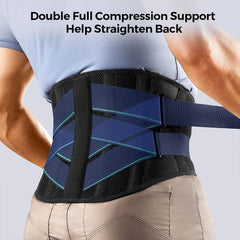 FREETOO Back Brace for Lower Back Pain, Breathable Back Support Belt with Soft Pad for Men/Women for Work, Lightweight Non-Slip Lumbar Support for Sciatica, Herniated Disc - FREETOO