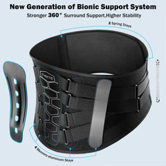Back Brace for Lower Back Pain Relief with Pulley System,Lumbar Support Belt for Men & Women with Lumbar Pad, Ergonomic Design and Soft Breathable 3D Knit Material,for Herniated Disc,Sciatica - FREETOO