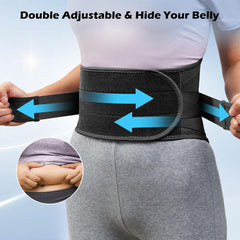 Back Brace for Women Men Lower Back Pain Relief with 5 Anatomical Stays, Knitted Back Support Belt for heavy lifting, Durable Lumbar Support Brace for Sciatica Herniated Disc - FREETOO
