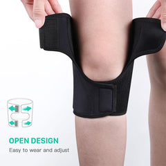 Light support knee brace,double spring band for professional support,adaptive open design to prevent bone movement,breathable, elastic, soft and non-perspirant fabric - FREETOO