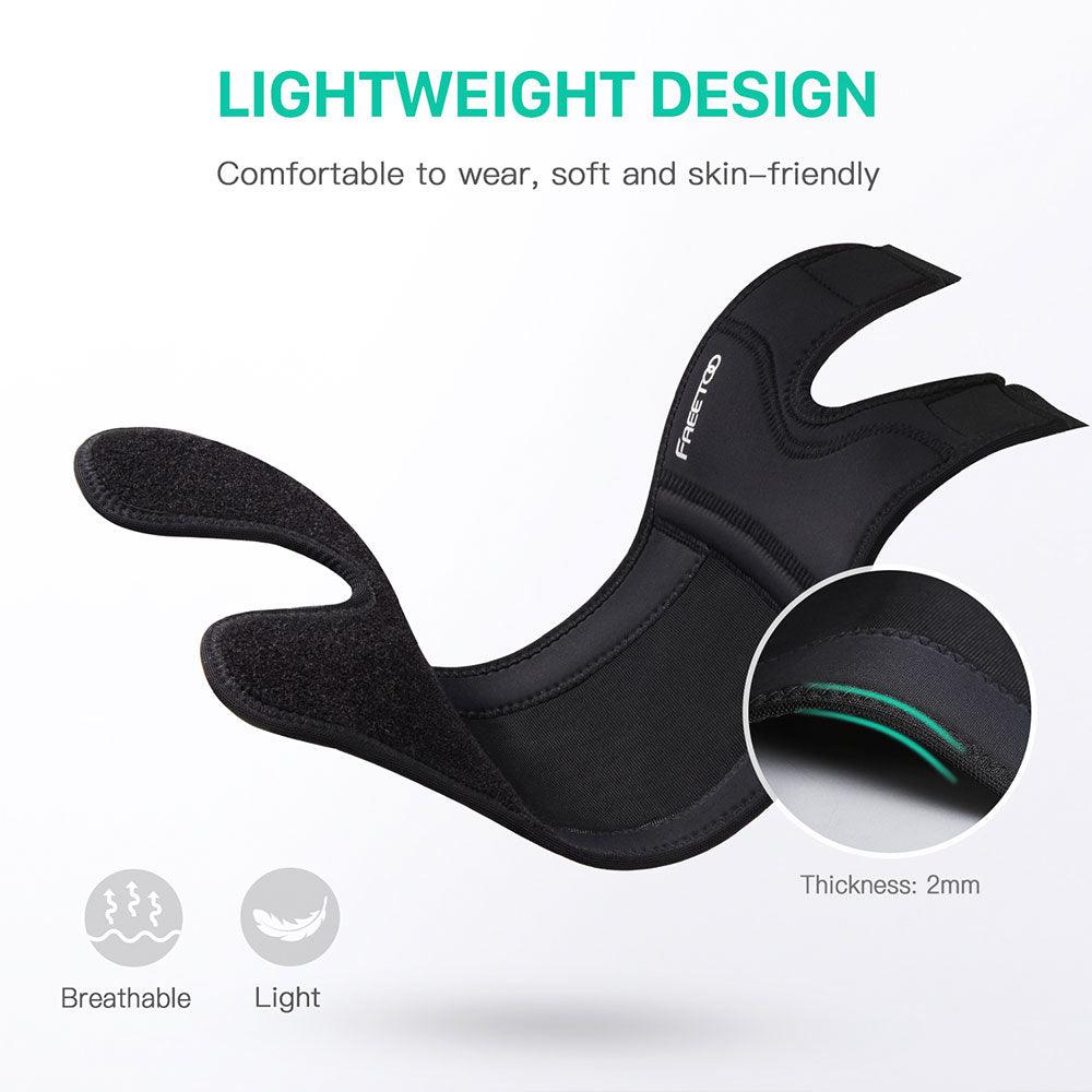 Light support knee brace,double spring band for professional support,adaptive open design to prevent bone movement,breathable, elastic, soft and non-perspirant fabric - FREETOO